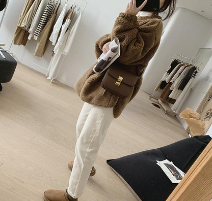 NIVANOO | Manteau Douillet en Laine d’Agneau
